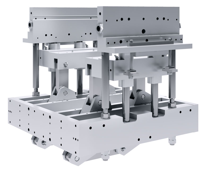 Struttura di sostegno e saldatura a quattro colonne, ginocchiera Thera 500.